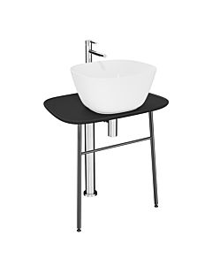 Meuble vasque VitrA Plural 64051 68,5 x 49 x 74 cm, plat, autoportant, plateau noir mat