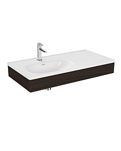 VitrA Equal vanity unit set 64086 100x52cm, with asymmetrical vanity unit, white VC, with elm wood panel