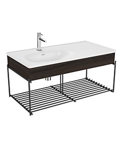 VitrA Equal Möbelwaschtisch-Set 64092 102,5x52cm, Möbelwaschtisch asymmetrisch, weiß, Ablage, mit Holzblende ulme