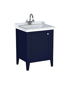 VitrA Valarte Waschtisch-Möbel-Set 65764 64,5x53x88cm, links, Korpus stahlblau/Waschtisch weiß hochglanz