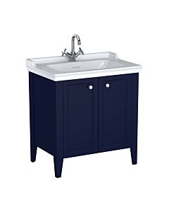 VitrA Valarte vanity unit set 65766 79.5x53x88cm, 2 doors, steel blue body/high-gloss white washbasin