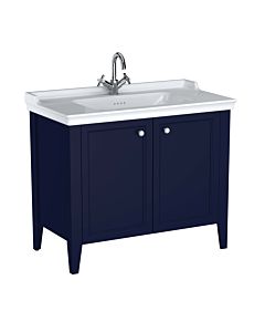Ensemble meuble-lavabo VitrA Valarte 65767 99,5 x 53 x 88 cm, 2 portes, structure bleu acier/vasque blanche brillante