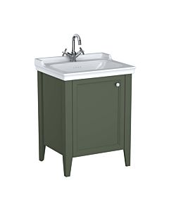 VitrA Valarte Waschtisch-Möbel-Set 65803 64,5x53x88cm, links, Korpus Vintage grün/Waschtisch weiß hochglanz