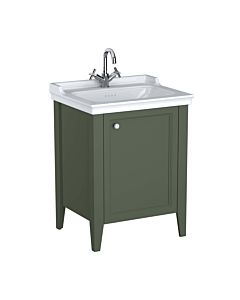 VitrA Valarte Waschtisch-Möbel-Set 65804 64,5x53x88cm, rechts, Korpus Vintage grün/Waschtisch weiß hochglanz