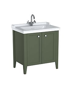 Vitra Valarte washbasin furniture set 65805 79.5x53x88cm, 2 doors, body vintage green / washbasin white high gloss