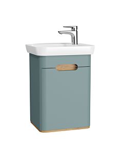 VitrA Sento vanity unit set 65869 50x37.5x68.5cm, right-hand door hinge, fjord green matt, decor