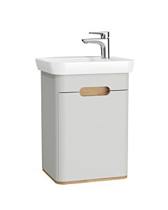 VitrA Sento vanity unit set 65981 50x37.5x68.5cm, right-hand door hinge, light grey matt, decor