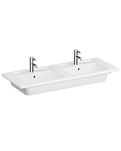 VitrA Integra double vanity unit 7038B003-0001 120x46.5cm, 2 basins, with overflow/tap holes in the middle, white