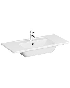 Meuble sous-vasque VitrA Integra 7057B003-0001 100 x 46,5 cm, blanc, trou de trop-plein/robinetterie au centre