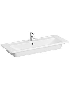 Meuble sous-vasque VitrA Integra 7058B003-0001 120 x 46,5 cm, blanc, trou de trop-plein/robinetterie au centre