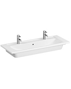 VitrA Integra Doppelmöbelwaschtisch 7058B003-1474 120x46,5cm, 1 Becken, mit Überlauf/2 Hahnlöcher, weiß
