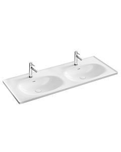 VitrA Equal double vanity unit 7244B403-0001 130x52cm, tap hole/overflow slot, white high gloss VC