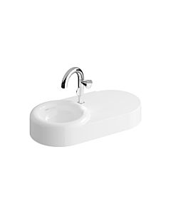 Vitra Liquid washbasin 7314B403-0041 80x39.5x15cm, without overflow, white high gloss VC, 2000 tap hole in the middle