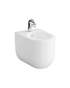 VitrA Liquid Stand-Bidet 7322B403-0288 38x54x40.5cm, back to wall, 1 tap hole in the center, with overflow, white VC
