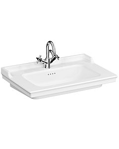 Meuble vasque VitrA Valarte 7802B003-0001 blanc brillant, 79,5 x 53 x 21,5 cm, 1 trou de robinetterie au centre, avec 4 trop-pleins au centre