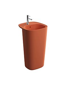 Vitra monobloc match0 plural 7814B477-0001 48,5 x 52,5 x 85 cm, terre rouge mat, sur pied / à poser, avec trop-plein, trou pour robinetterie 2000