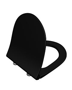 Abattant de toilettes VitrA Sento 120-483R009 36,5 x 45 cm, avec mécanisme de fermeture amortie et fixation rapide, noir mat