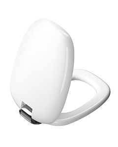 VitrA Plural WC seat 126-003-009 white high gloss/chrome, with soft-close mechanism, quick-release fastener