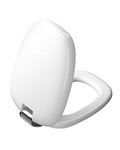 Abattant WC VitrA Plural 126-401-009 36,4 x 47,6 x 5 cm, avec mécanisme de fermeture amortie, fixation rapide, blanc cassé/chrome