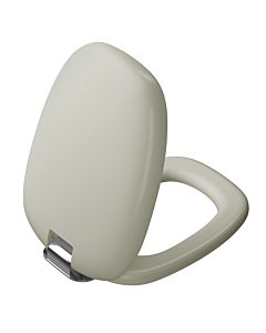 Vitra pluriel WC -siège 126-420-009 36,4x47,6x5cm, avec mécanisme de fermeture amortie, dégagement rapide, taupe mat/ chromé