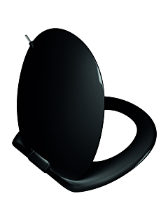 Vitra Istanbul WC siège 166-070-109 noir, sans éclairage de siège à LED, avec fermeture en douceur, charnières en plastique