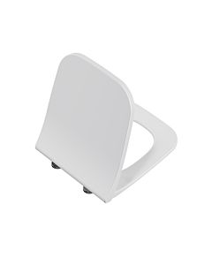 VitrA Shift toilet seat 191-003R419 with soft-close mechanism, quick-release fastener, stainless steel hinge, removable, high-gloss white