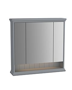 VitrA Valarte LED mirror cabinet 62232 78x17x76cm, 3 mirrored doors, body grey matt