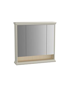 VitrA Valarte LED-Spiegelschrank 62233 78x17x76cm, 3 Spiegeltüren, Korpus elfenbein matt