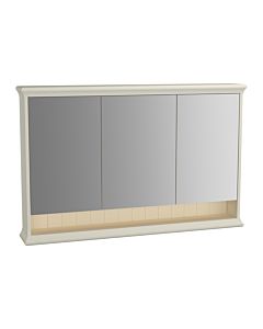 VitrA Valarte LED-Spiegelschrank 62239 118x17x76cm, 3 Spiegeltüren, Korpus elfenbein matt