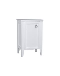 Meuble semi-haut VitrA Valarte 62246, 53,5 x 39,5 x 83 cm, ouverture à gauche, sur pied, corps en blanc mat.