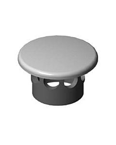 Vanne à ouverture par pression VitrA 6398L483-7205 avec couvercle de vanne en céramique, noir mat VC