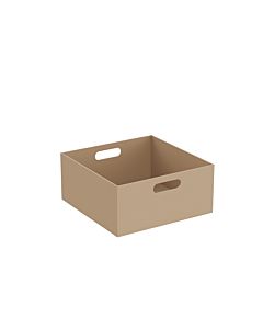 Vitra Equal leather box 64113 35 x 35 x 16 cm, 2 handle holes, beige
