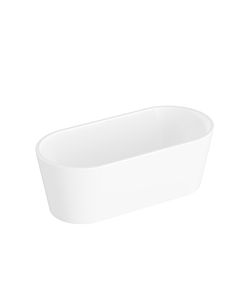 VitrA Geo Bathtub 65362006000 160 x 75 x 56.5 cm, capacity 250 l, freestanding, oval, central drain