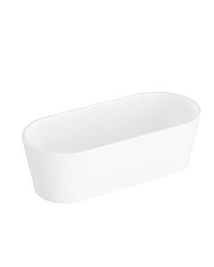 VitrA Geo Badewanne 65382006000 180 x 80 x 56,5 cm, Inhalt 300 l, freistehend, oval, Mittelablauf