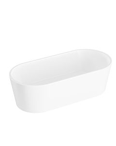 VitrA Geo Badewanne 65392006000 190 x 90 x 56,5 cm, Inhalt 355 l, freistehend, oval, Mittelablauf