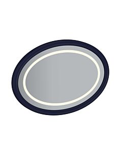 Miroir plat VitrA Valarte 65789 1000x45x700mm, ovale, éclairage LED, corps bleu acier laqué