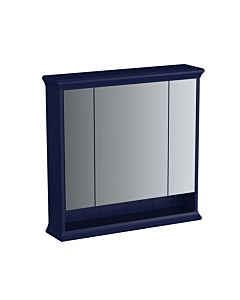 Vitra Valarte LED mirror cabinet 65793 78x17x76cm, 3 mirror doors, body steel blue, lacquered