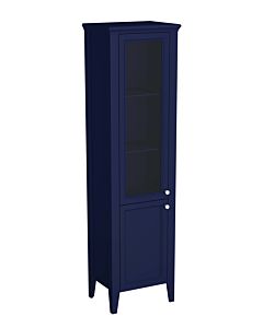 Armoire haute VitrA Valarte 65796, 53,5 x 39,5 x 196,5 cm, ouverture à gauche, sur pied, corps laqué bleu acier