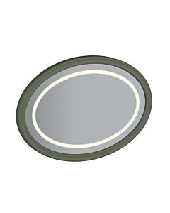 VitrA Valarte flat mirror 65828 1000x45x700mm, oval, LED lighting, vintage green lacquered body