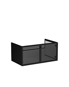Meuble vasque VitrA Liquid 66740 88x51x41cm, corps noir mat/façade en métal perforé noir mat
