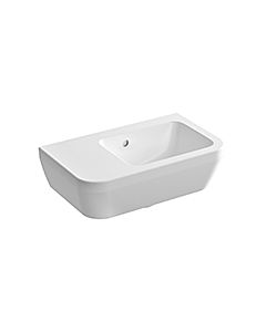 Vitra Integra Handwaschbecken 7090L003-0012 37x22cm, weiß, Becken rechts, Hahnlochbank links, Überlauf, 1 Hahnloch rechts