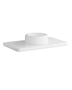 VitrA Liquid washbasin console plate 7310B403-1828 100x55x6cm, 1 basin cutout in the center, white high gloss VC, without tap hole