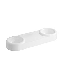 VitrA Liquid double washbasin 7313B403-0016 119x39.5x15cm, without overflow, white high gloss VC, without tap hole