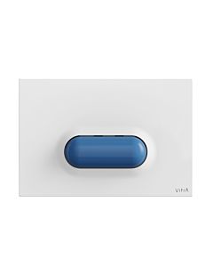 Plaque de commande VitrA Sento Kids 740-2001 244x8/30x165mm, ABS, boutons bleus, simple chasse, blanche