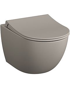 WC suspendu VitrA Sento, à chasse d&#39;eau profonde 7748B420-0101 36,5 x 54 cm, 3/6 l, sans bride, taupe mat VC