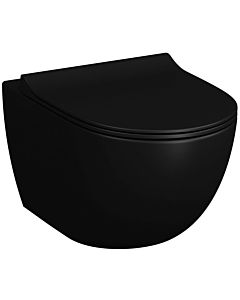 VitrA Sento Wand-Tiefspül-WC 7748B483-0101 36,5x54cm, 3/6 l, ohne Spülrand, schwarz matt VC