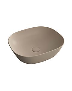 Bol de comptoir VitrA Plural 7810B474-0016, 45 x 38 x 13,5 cm, en argile mate, plat, rectangulaire, sans trop-plein ni trou de robinetterie.