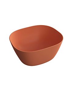 VitrA Plural countertop bowl 7811B477-0016 45 x 38 x 13.5 cm, red earth matt, high, rectangular, without overflow/tap hole