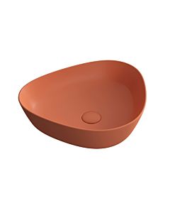 Vitra plural top bol 7812B477-0016 47 x 40 x 13 cm, terre rouge mat, asymétrique, sans trop-plein / trou de robinetterie