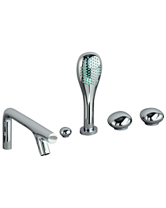Vitra Istanbul -handle bath mixer A41813 projection spout 225mm, with shower set, bath rim mounting, chrome
